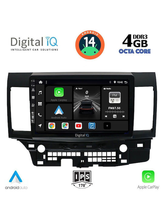 Digital IQ Ηχοσύστημα Αυτοκινήτου για Mitsubishi Lancer 2008 (Bluetooth/USB/WiFi/GPS/Apple-Carplay/Android-Auto) με Οθόνη Αφής 10"