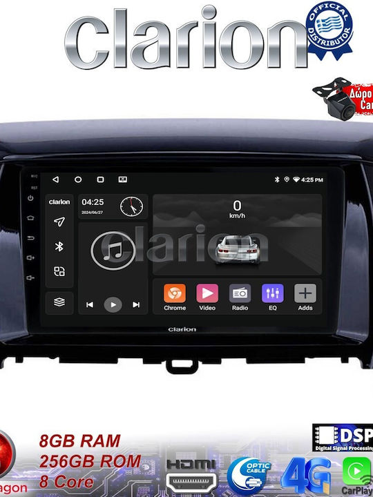 Clarion Car Audio System for Mitsubishi Eclipse Cross 2018> (Bluetooth/USB/WiFi/GPS/Apple-Carplay/Android-Auto) with Touch Screen 9"