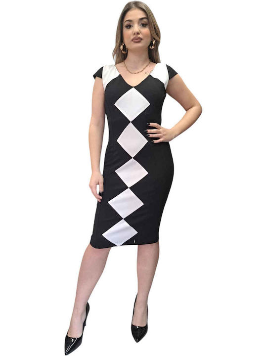 Rochie De Vară Pentru Femei Midi Neagră