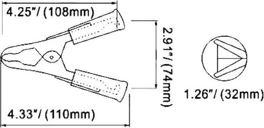 Κροκοδειλακια AT-0028CU 01.113.0071 10τμχ