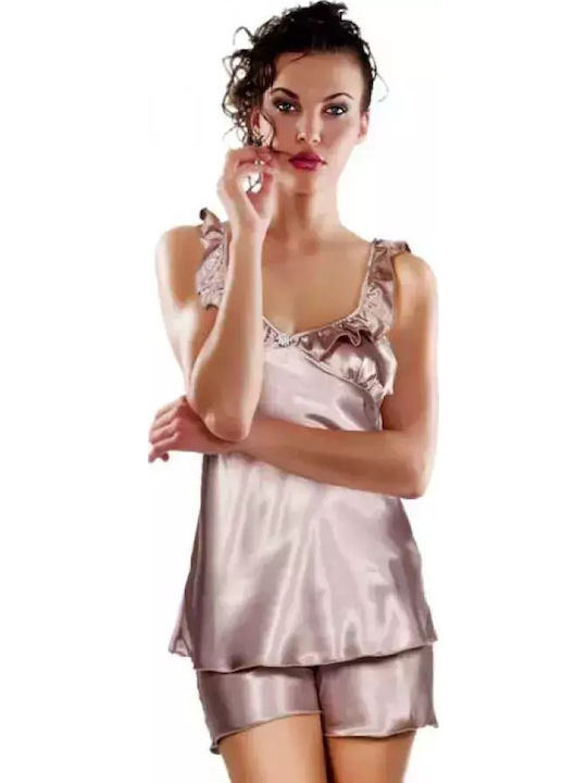 Miorre Καλοκαιρινό Σατέν Babydoll Ροζ