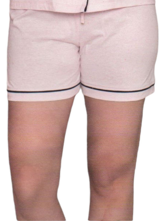 Remix Sommer Damen Pyjama-Set Rosa
