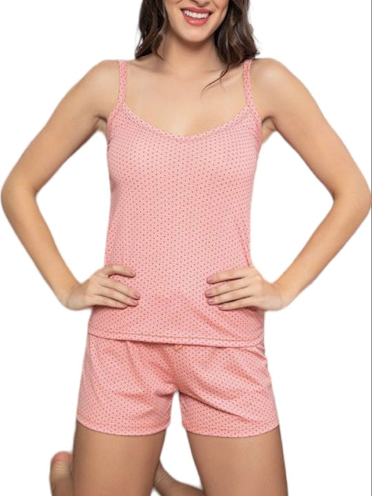 Remix Sommer Damen Pyjama-Set Rosa