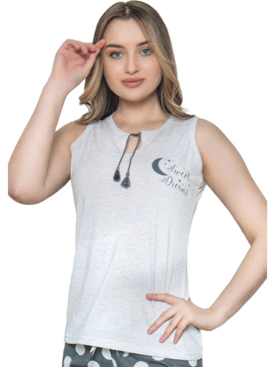 Remix Sommer Damen Pyjama-Set Gray