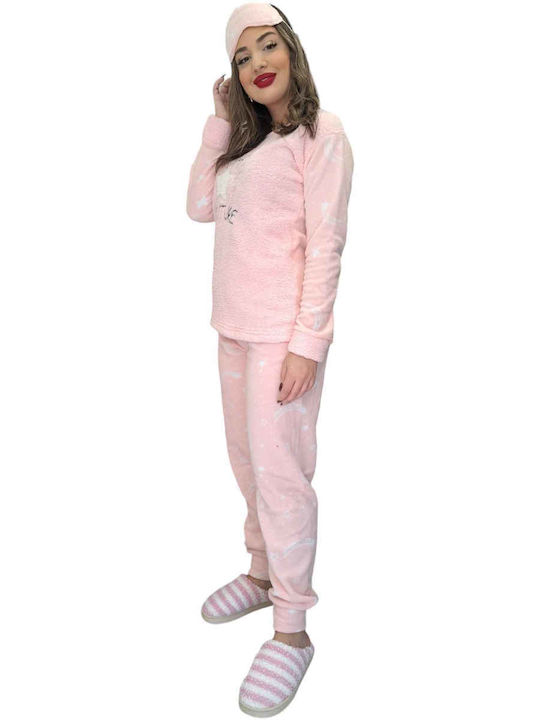 Remix Winter Damen Pyjama-Set Pink