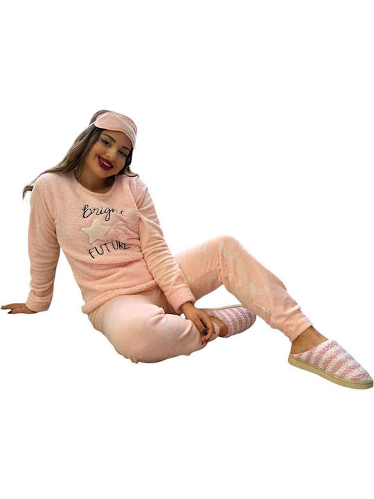 Remix Winter Damen Pyjama-Set Pink