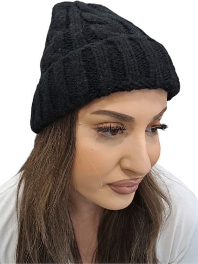 Beanie Frauen Beanie Gestrickt in Schwarz Farbe