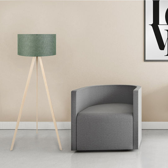 Megapap Rosling Lampa de podea Î140xL38cm. cu Soclu pentru Bec E27 Verde
