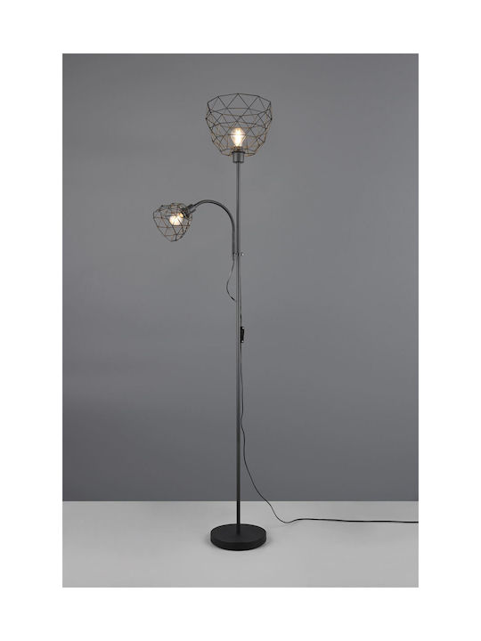 Trio Lighting LED Floor Lamp H180xW27cm. Black