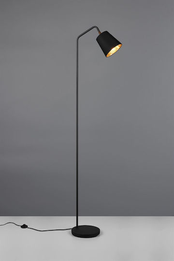 Trio Lighting Floor Lamp H148xW35cm. with Socket for Bulb E27 Black