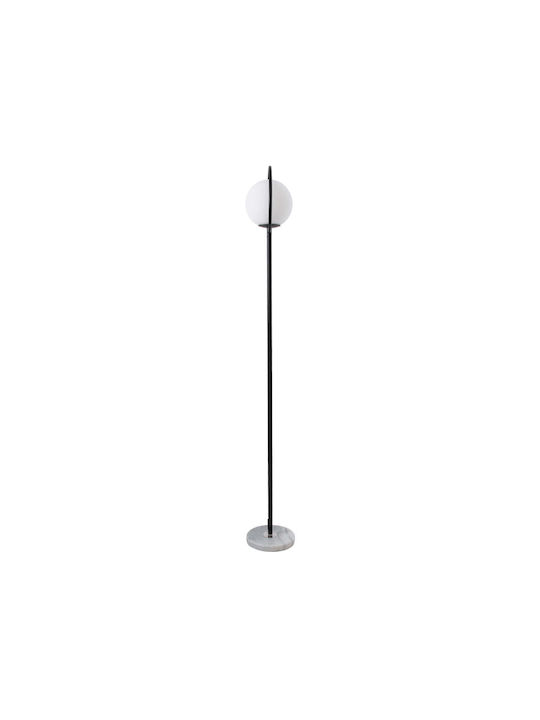 GloboStar Versailles Floor Lamp H150xW25cm. with Socket for Bulb E27 Black