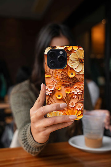 Sonique 3D Flower Series Case for Xiaomi Poco F6 5G Orange