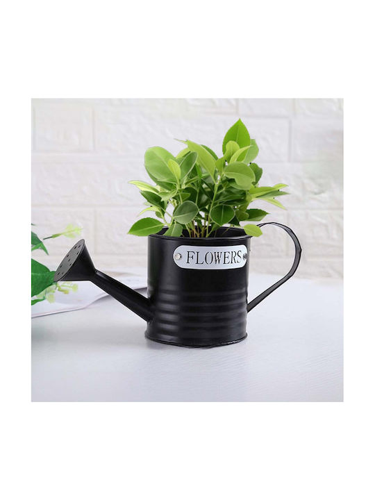 Uncle George Planter Metal Black 10.5x10.5x10.5cm.