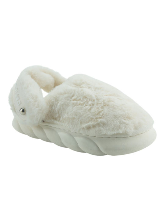 Plato Winter Women's Slippers in White color