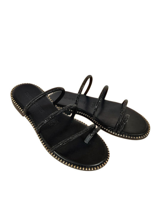 Sandale Casual Damă Din Piele Negre
