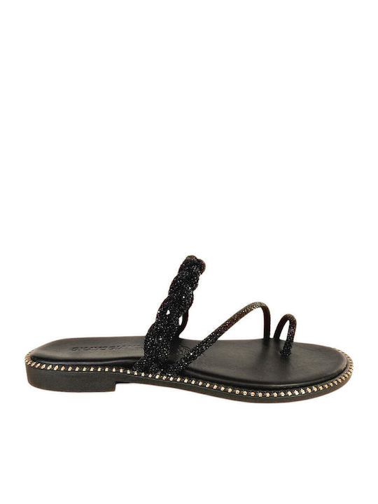 Sandale Casual Damă Din Piele Negre