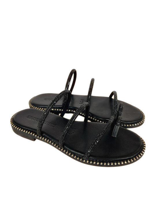 Sandale Casual Damă Din Piele Negre