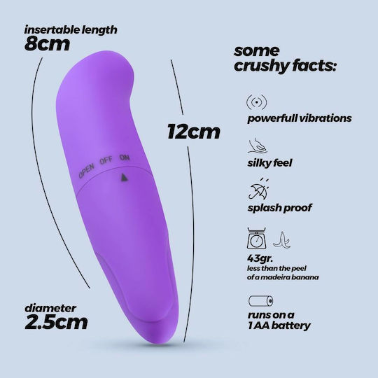 Crushious G-finder Vibrator G-Spot 12cm Purple | Skroutz.mt