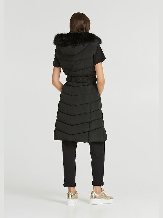 Lynne Sleeveless Jacket BLACK