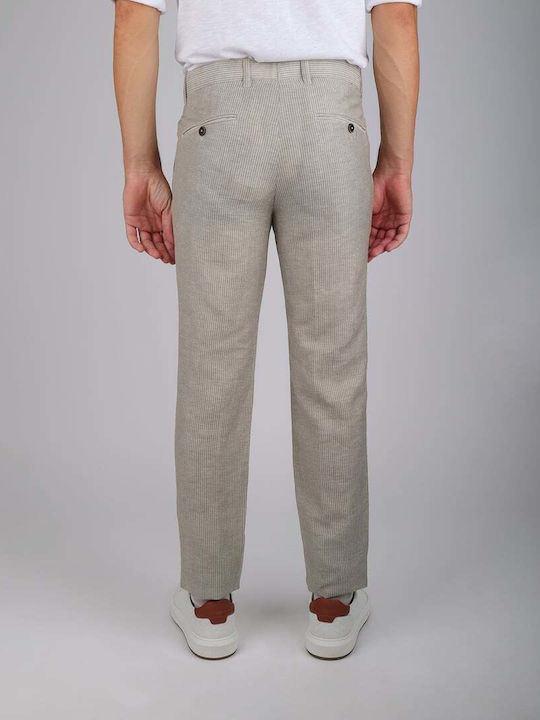 Pantaloni cu Croială Slim Beige
