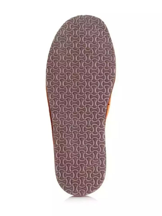 Lederne Winter Damen Hausschuhe Braun