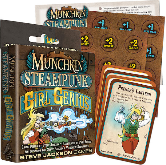 Разширение на играта Munchkin Steampunk Girl Genious за 3-6 играчи 10+ години (EN) Steve Jackson Games