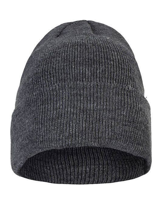 Beanie Unisex Σκούφος Πλεκτός σε Γκρι χρώμα