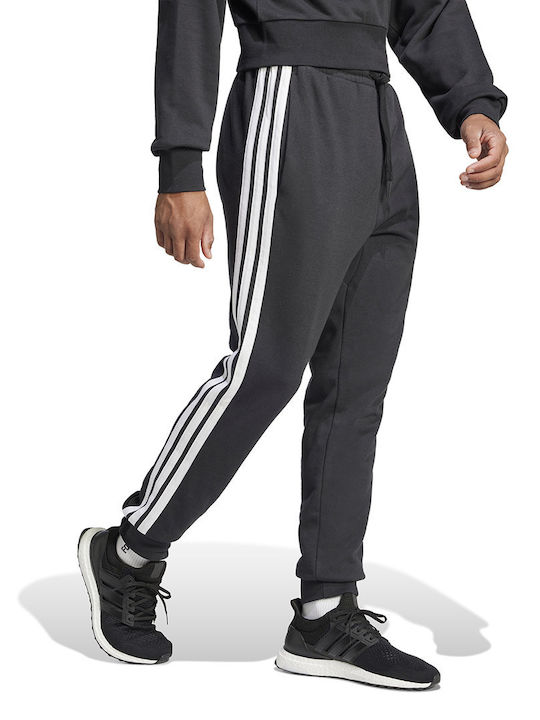 3-Stripes French Terry Sweatpants with Elastic Black