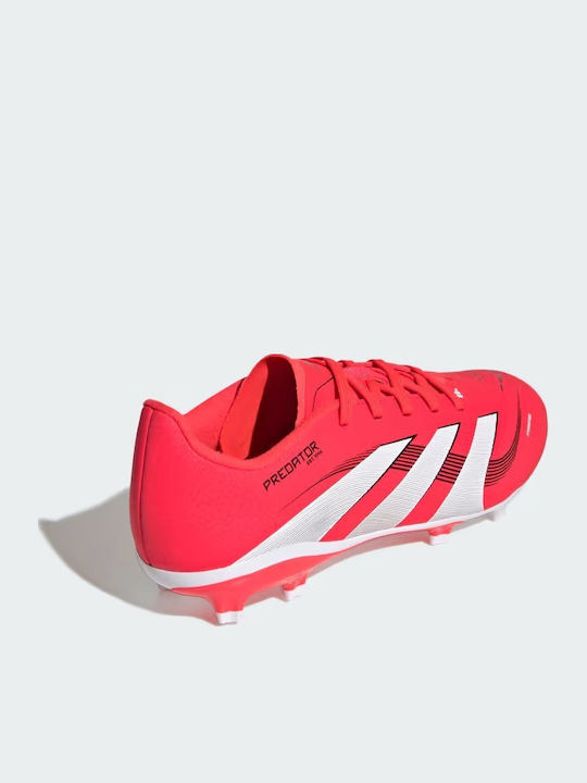 Ghete de Fotbal Pentru Copii Predator League Cu Crampoane Roșu / Alb Cloud / Negru Core