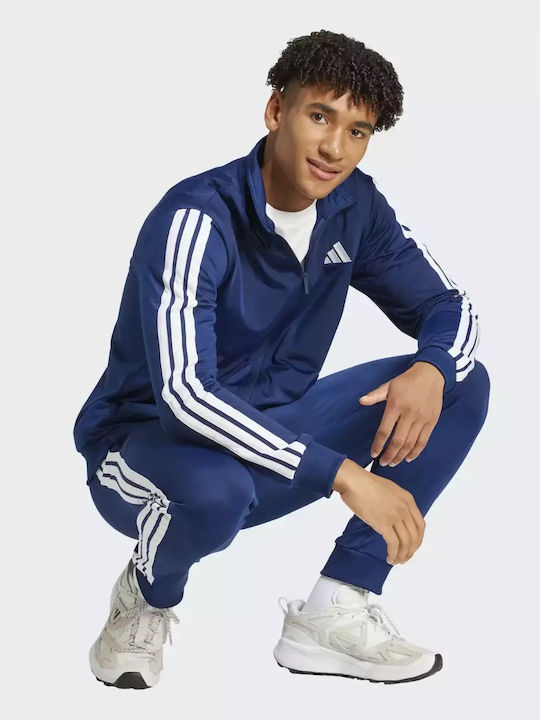 Tracksuit Glossy with Elastic Dark Blue