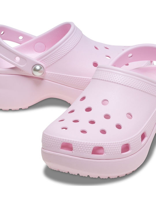 Crocs Classic Pearl Γυναικεία Σαμπό Ροζ
