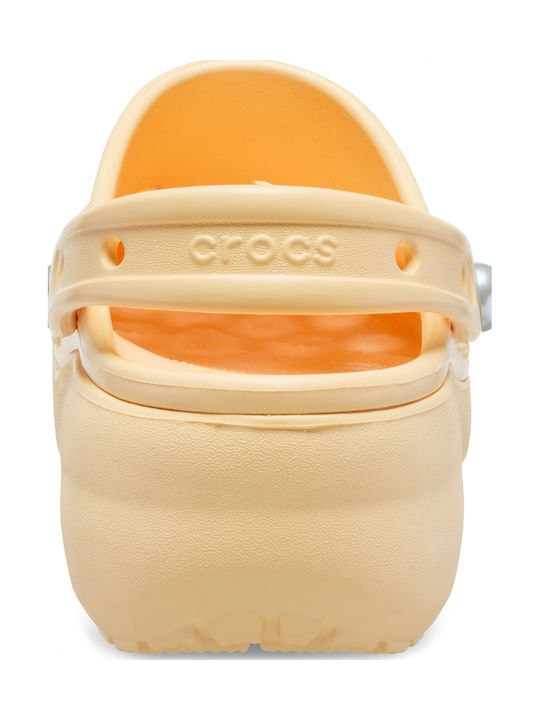 Crocs Classic Pearl Γυναικεία Σαμπό Κίτρινα