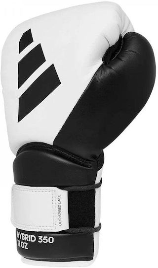 adidas Hybrid 350 Boxing Gloves Leather for Match White