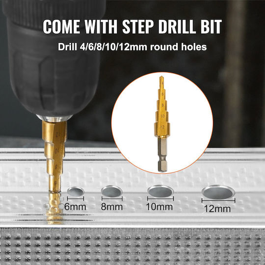 Vevor Double Head Sheet Metal Nibbler Drill Attachment Electric Drill Cutting Tool