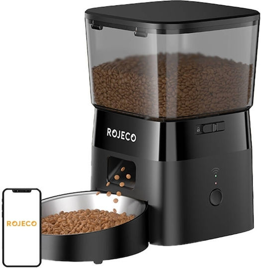 Rojeco 2L Automatic Pet Feeder WiFi Version Black Rwsq-12-wifi-black