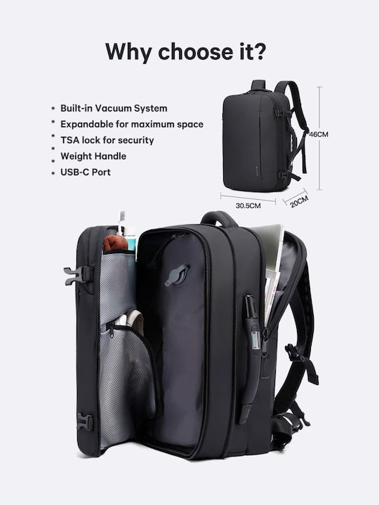Bange Backpack Vacuum Tsa Lock Scale 36l Laptop 17.3”