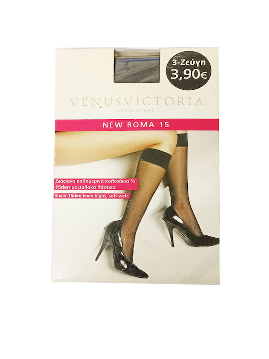 Venus Victoria Women's Socks Sheer Off Black