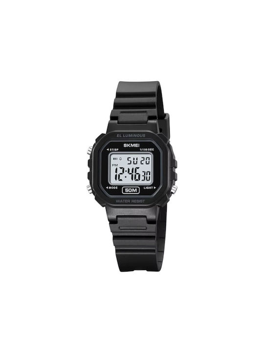 Skmei Digital Watch Battery with Black Rubber Strap