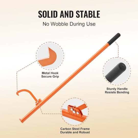 Vevor Cant Hook Tool 59 Εργαλεία Υλοτομίας Κυλίνδρους Χάλυβα Βαρέως Τύπου