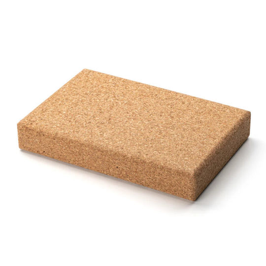 Йога блок от корк плосък 30.5x20.5x5см