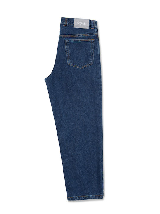Ανδρικό Παντελόνι Τζιν με Relaxed Straight Εφαρμογή Dark Blue