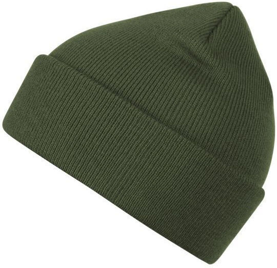 Beanie Unisex Σκούφος Πλεκτός σε Πράσινο χρώμα