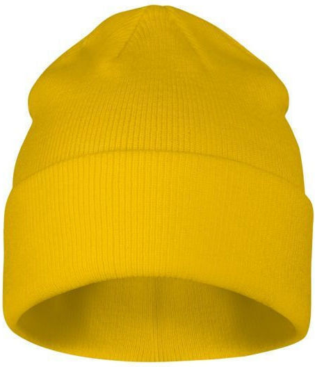 Beanie Unisex Σκούφος Πλεκτός σε Κίτρινο χρώμα