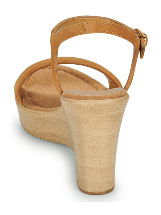 Damenplattformen Braun