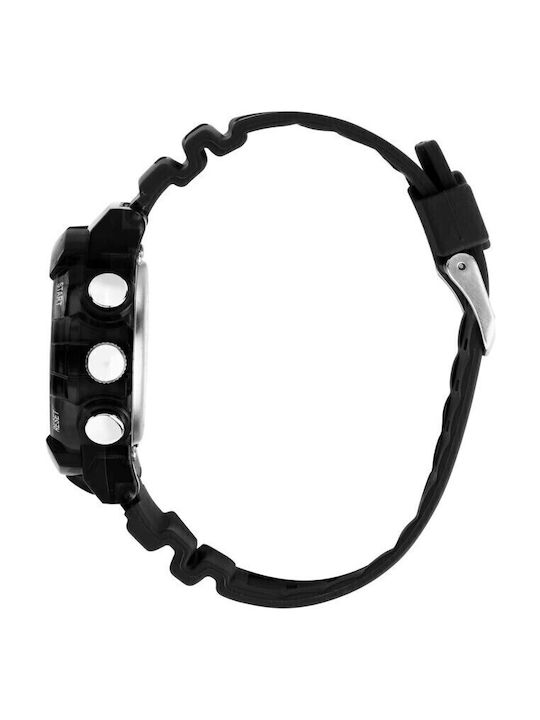 Sector Damenuhr 43mm Chronograph Batterie mit Schwarz Gummi Armband