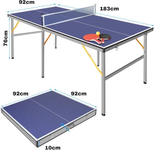 Πτυσσόμενo Τραπέζι Ping Pong Εσωτερικού Χώρου