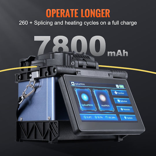 Vevor Fiber Fusion Splicer 6 Motors Core Alignment 6s Splicing Οθόνη Αφής 5