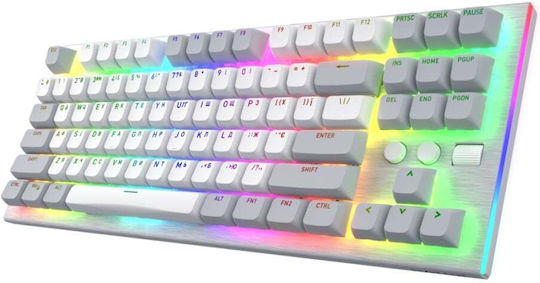 HATOR Gravity Gaming Mechanische Tastatur Tenkeyless mit RGB-Beleuchtung (Englisch US) Weiß