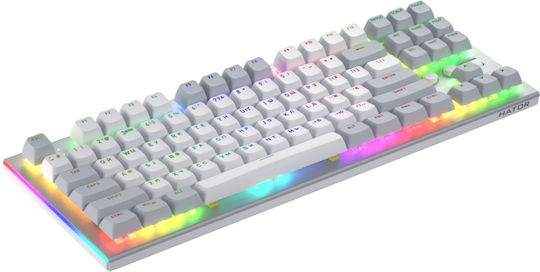 HATOR Gravity Gaming Mechanische Tastatur Tenkeyless mit RGB-Beleuchtung (Englisch US) Weiß