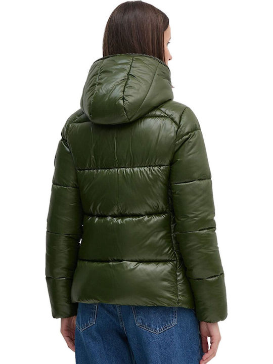 Scurtă Jachetă de femei Puffer Pine Green